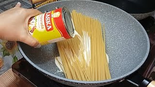 Madaliang lutong pasta/creamy white sauce pasta/pasta with milk/Panlasang pinoy/Kusina ni lola