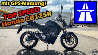 Honda CB125R -  Top Speed mit GPS-Messung auf Autobahn [2022]