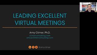 Leading Excellent Virtual Meetings