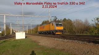 Vlaky v Moravském Písku na tratích 330 a 342/Trains in Moravský Písek on lines 330 and 342-2.11.2024