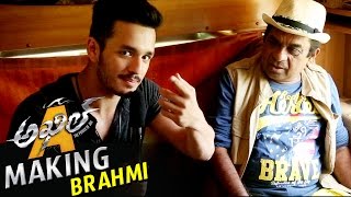 Akhil fun with Brahmanandam - Akhil Movie Making Video