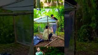 barish mein jungle mein ghar kaise banaen #short video