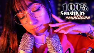 ASMR | 100% SENSITIVITY: SUPER SLOW COUNTDOWN 💕 (with the 2 mics together AGAIN 😳)