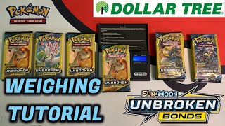 How to WEIGH Unbroken Bonds Dollar Tree Pokemon Packs