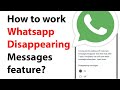 Whatsapp disappearing messages how to use