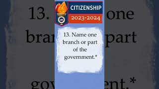 2023-2024 U.S CITIZENSHIP TEST, Civics Test (QUESTION 13) Naturalization #youtubeshorts