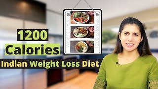 Healthy 1200 Calorie Indian Veg Weight loss Diet | Full Day Meal | Breakfast Lunch & Dinner Recipe