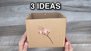 3 Manualidades Fáciles Para Vender o Regalar/Recycled Craft Ideas Cardboard/faça e venda