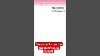 Component Creation and injection in Solid Js | Solid Snippets #coding #solidjs #javascript