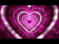 animated heart background heart tunnel💗pink heart background neon heart background video loop 4k