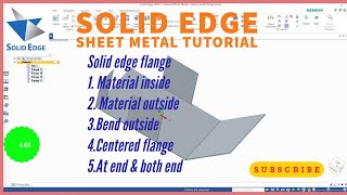 solid edge sheet metal tutorial | flange command