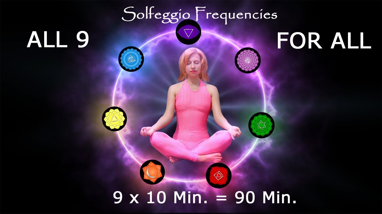 ALL 9 SOLFEGGIO FREQUENCIES MEDITATION MUSIC | FOR ALL | RE-BIRTH ...