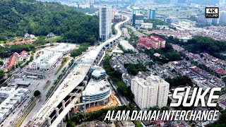 SUKE Alam Damai Interchange Progress Update 2022 | SUKE Expressway - Plaza Tol Alam Damai (4k Video)