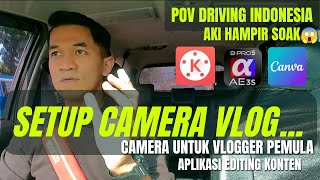 Camera Vlog Versi Driver Taksi online, Vlog Gocar, Alat Youtuber pemula,POV driving,AKI Soak