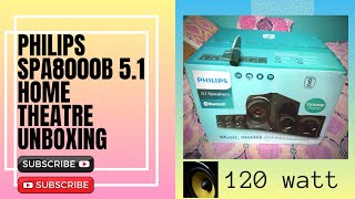 Unboxing Philips spa8000b 5.1 home theater 2021 Flipkart sale unit || Home theatre under 10000