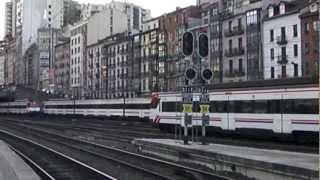 HiDef: Triple cruce de Renfe Cercanías 446 en Bilbao-Abando