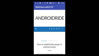 Android WebView loadUrl Example