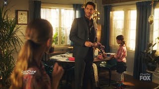 Lucifer 3x05 Opening Scene Chloe Luci Trixie \u0026 the Swear Jar Season 3 Episode 5 S03E05