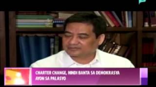 [News@1] Charter Change, hindi banta sa demokrasya ayon sa Palasyo [08|23|14]