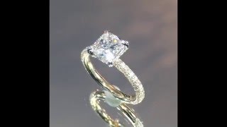 1.62 ct Cushion Cut Two-Tone Engagement Ring