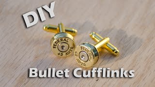 DIY Bullet Cufflinks From Brass Casings #metalproject