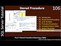 Stored Procedure | Part 7 - Procedure returning a table | SSMS TSQL Tutorial #106