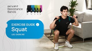 INEVIFIT Resistance Bands Exercise Guide - Squat