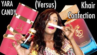 Lattafa YARA CANDY Versus Paris Corner Khair Confection | My Perfume Collection