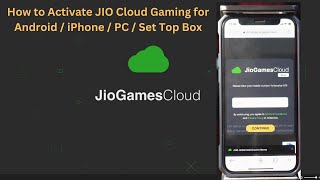 Activate JIO Cloud Gaming for Android / iPhone /  PC / Set Top Box #jio