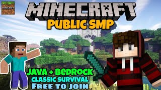 How to Join my Minecraft SMP 🥳| Java + Bedrock server | Public SMP | Join Now