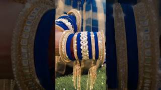 Royal Blue Bangles Set For Bride 💙💙💙 #shorts #bangles #youtube