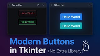 Tkinter Outline Border Button with Mouse Hover Effect (Python GUI Tutorial)