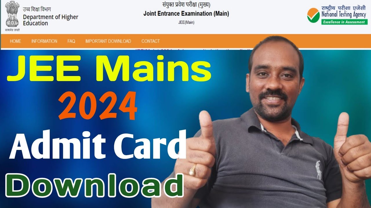 How To Download JEE Mains 2024 Admit Card | B.Arch & B.Planning Both ...