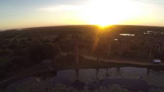 L'allée des baobabs vue du ciel. (Madagascar, morondava)