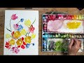 painting the cover of the flower colour theory book loose floral bouquet painting tutorial