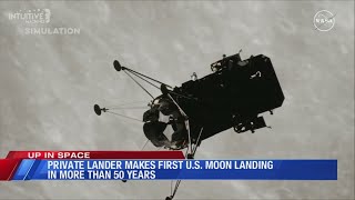 Private lander makes first U.S. moon landing in more than 50 years