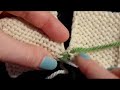 Mattress Stitch Seam in Reverse Stockinette