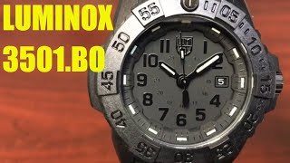 Luminox Navy SEAL Trident Diver's Blackout Watch 3501.BO