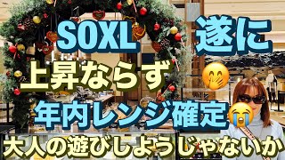 SOXL遂に上昇ならず🤭年内レンジ確定😭2024/12/27（金）大人の遊びしょうじゃないか!現物米株取引は大人の嗜みです😇