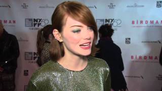 Birdman: Emma Stone "Sam" New York Film Festival Premiere Interview | ScreenSlam