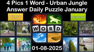 4 Pics 1 Word - Urban Jungle - 08 January 2025 - Answer Daily Puzzle + Bonus Puzzle #4pics1word