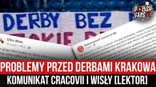 Problemy przed derbami Krakowa - komunikat Cracovii i Wisły [LEKTOR] (26.10.2021 r.)