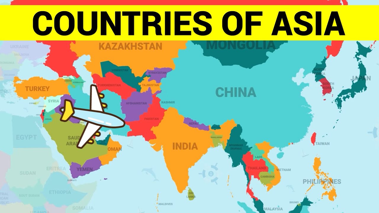 Asia World Map Countries