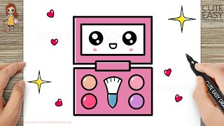 How to Draw a Cute Makeup Kit Easy for Kids and Toddlers