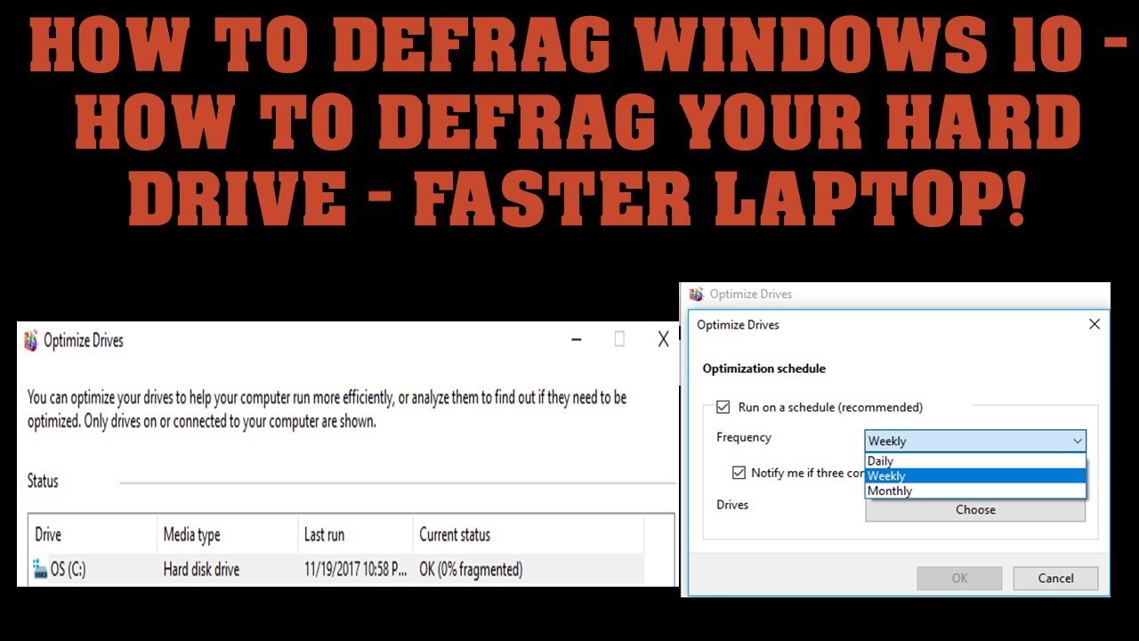 How To Defrag Windows 10 How To Defrag Your Hard Drive FASTER Laptop ...