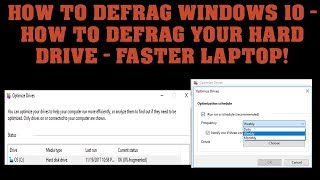How to defrag Windows 10   How To defrag your Hard Drive   FASTER Laptop!
