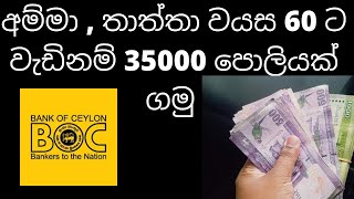 අම්මා , තාත්තා වයස 60 ට වැඩිනම් 35000 පොලියක් ගමු -Senior Citizon FD rates updated-sinhala