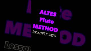 [도도한 플룻 교실] Altes Flute Method Lesson 11 Allegro(알테플루트 교본 1권 레슨11 Allegro)