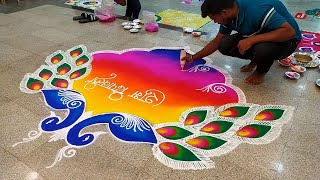 Diwali Special Sanskar Bharti Rangoli Using Fevicol Bottle | दिवाळी स्पेशल संस्कार भारती रांगोळी🌺