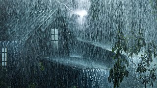 Night Thunderstorm Sounds | Torrential Rain on Tin Roof & Intense Thunder | White Noise for Sleeping